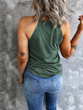 Pure Round Neck Sleeveless Casual Tank Tops Shopvhs.com