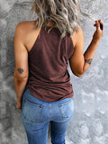 Pure Round Neck Sleeveless Casual Tank Tops Shopvhs.com