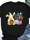 Rabbit Hug Basketball Print Crew Neck Short Sleeve T-Shirt Shopvhs.com