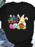 Rabbit Hug Basketball Print Crew Neck Short Sleeve T-Shirt Shopvhs.com