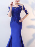 Beading Mermaid Plus Size Mother of the Bride Dress with Sleeve