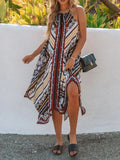 Bohemian Chiffon Floral Sling Beach Dress