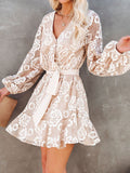 Bohemian Long Sleeve Print Dress