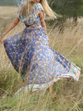 Bohemian Short-sleeved Print Dress