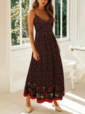 Bohemian V-neck Floral Sling Dress