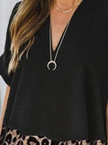 Casual Color Block V-neck Dress