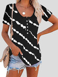 Casual Striped Short-sleeved T-shirt