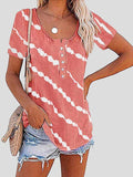 Casual Striped Short-sleeved T-shirt