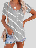 Casual Striped Short-sleeved T-shirt