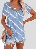 Casual Striped Short-sleeved T-shirt