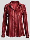 Fashion Striped Long Sleeve Lapel Shirt