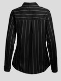 Fashion Striped Long Sleeve Lapel Shirt