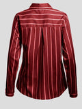 Fashion Striped Long Sleeve Lapel Shirt