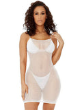 Spaghetti Strap Sheer Mesh Mini Dresses Cover Up