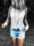 Casual Long Sleeve Drawstring Hoodie