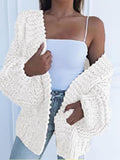 Knit Long Sleeve Loose Sweater Cardigan