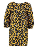 Leopard Print Long Sleeve Casual Dress