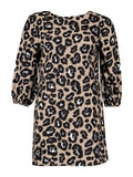 Leopard Print Long Sleeve Casual Dress