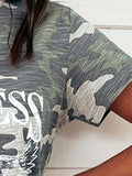 Print Camouflage Short Sleeve T-shirt