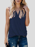 Solid V-neck Bottoming Ladies Small Vest