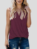 Solid V-neck Bottoming Ladies Small Vest