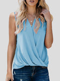 Solid V-neck Bottoming Ladies Small Vest