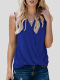 Solid V-neck Bottoming Ladies Small Vest