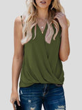 Solid V-neck Bottoming Ladies Small Vest