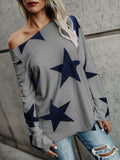 Star Long Sleeve Casual T-shirt