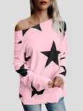 Star Long Sleeve Casual T-shirt