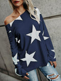 Star Long Sleeve Casual T-shirt