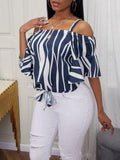 Striped Shirt With Flared Sleeves