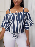 Striped Shirt With Flared Sleeves