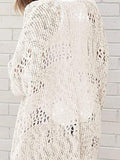 Crochet Loose Long Sleeve Knitted Sweater Cardigan