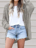 Crochet Loose Long Sleeve Knitted Sweater Cardigan