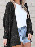 Crochet Loose Long Sleeve Knitted Sweater Cardigan