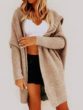 Loose Lapel Solid Thick Stitch Sweater Cardigan