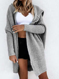 Loose Lapel Solid Thick Stitch Sweater Cardigan