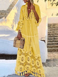 Bohemian Lace Fringed Temperament Dress