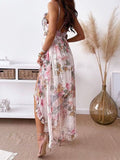 Bohemian Sling Chiffon Ruffle Dress