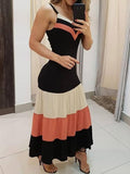 Sling Multicolor Striped Maxi Dress