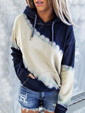 Panelled Drawstring Long Sleeve Hoodie