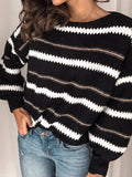 Commuter Panel Striped Pullover Sweater