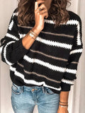 Commuter Panel Striped Pullover Sweater