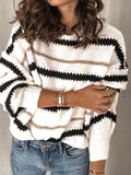 Commuter Panel Striped Pullover Sweater