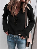 Fashion Simple V-Neck Knitted Sweater